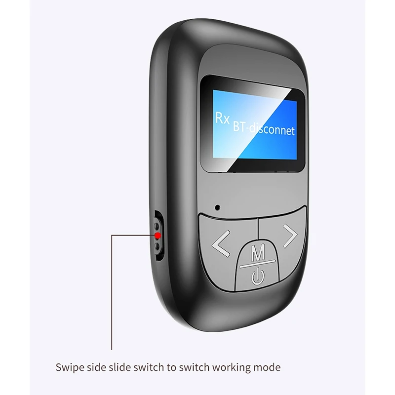 Bluetooth 5 0 Transmitter and Receiver LCD Display 3 5mm AUX Stereo USB Dongle Wireless Adapter for Car PC TV Headphone