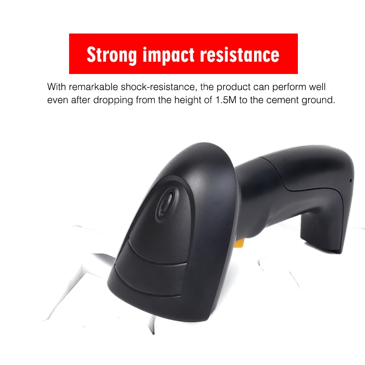 Wried PS/2 USB Safety Laser Handfree Barcode Scanner With Stand HS-6100S