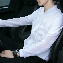 Поддержка активности пальто мужской корейский стиль ультра-тонкий-пальто дышащая мода лето стиль большой размер выдалбливают Солнце одежда