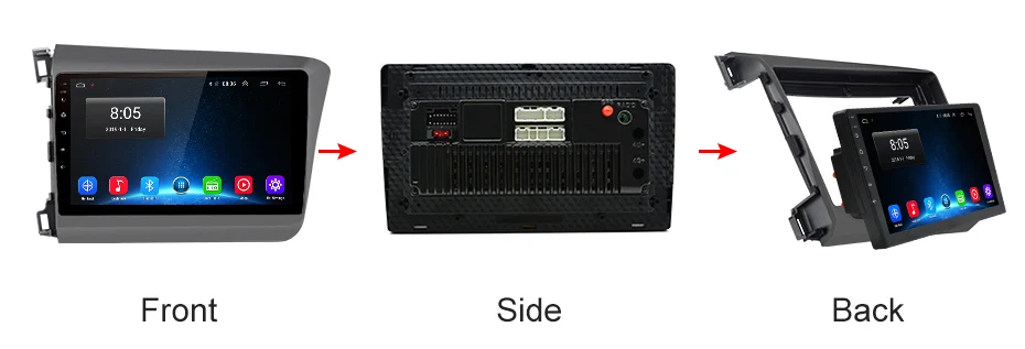 Discount AWESAFE for Honda Civic 2012 2013 2014 2015 Car Radio Multimedia video player GPS No 2din 2 din Android 8.1 2G+32G 30