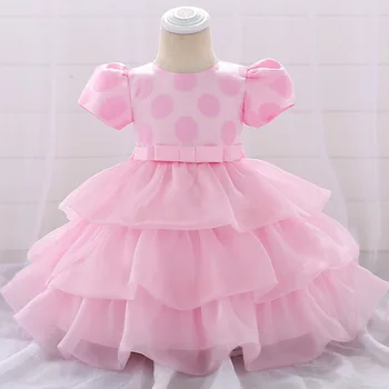 

Baby Princess Girl Wear Sleeveless Bow Dress for 1 Year Birthday Party Toddler Costume Summer for Events Occasion Vestido Infant