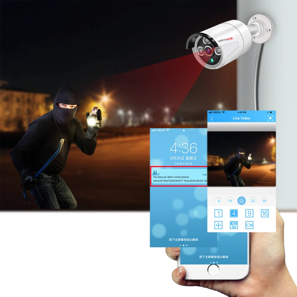 Охранная камера 2/8ChannelPOE система видеонаблюдения NVR kit 1080P HD видео IP IRCUT 2mp POE