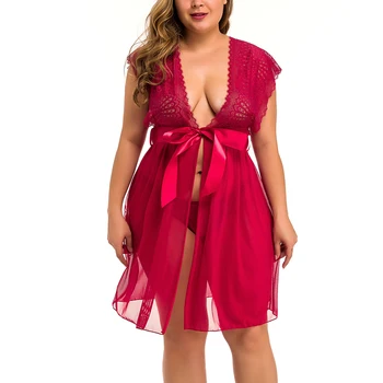 

Women Sleep Top Lace Sexy pajamas for women Sleepwear Sexy Nightwear pyjama femme sexy plus size woman pajamas