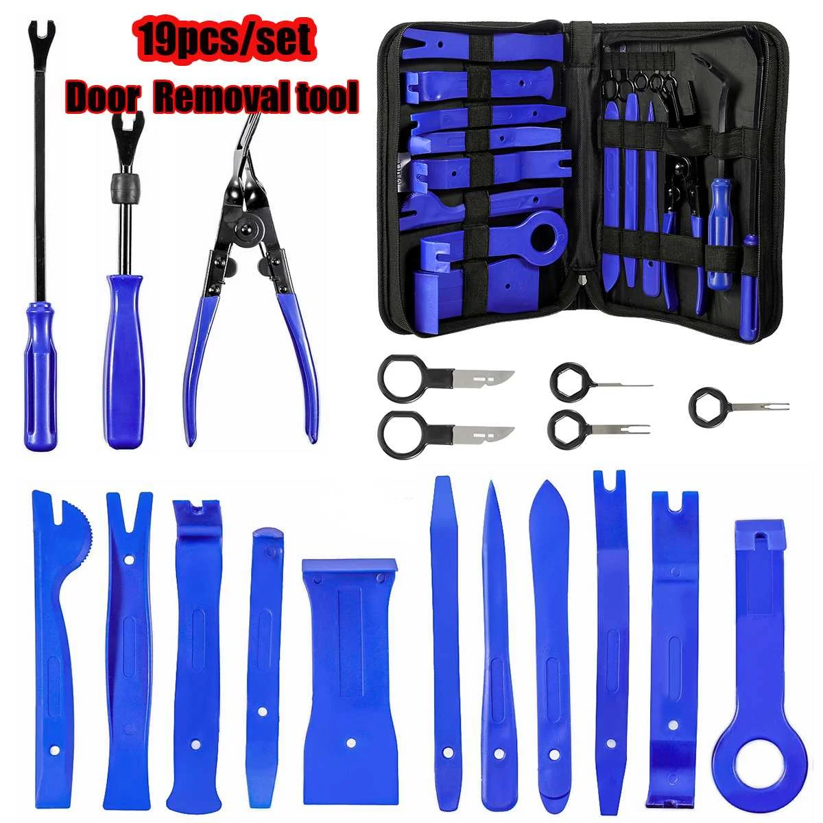 MIKKUPPA 19 pcs Car Panel Removal Tools Kit Trim Removal Tool Set Nylon for Car Dash Audio Radio Door Plastic Fastener Remover Installer Pry Tool 5559177388 MIKKUPPA 19 pcs Car Panel Removal Tools Kit Trim Removal Tool Set Nylon for Car Dash Audio Radio Door Plastic Fastener Remover Installer Pry Tool 5559177388