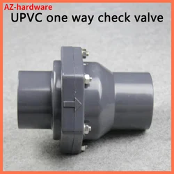 UPVC non-return flap valve one-way valve Plastic flap check valve 50MM inner diameter Vertical lie general 1 Pcs