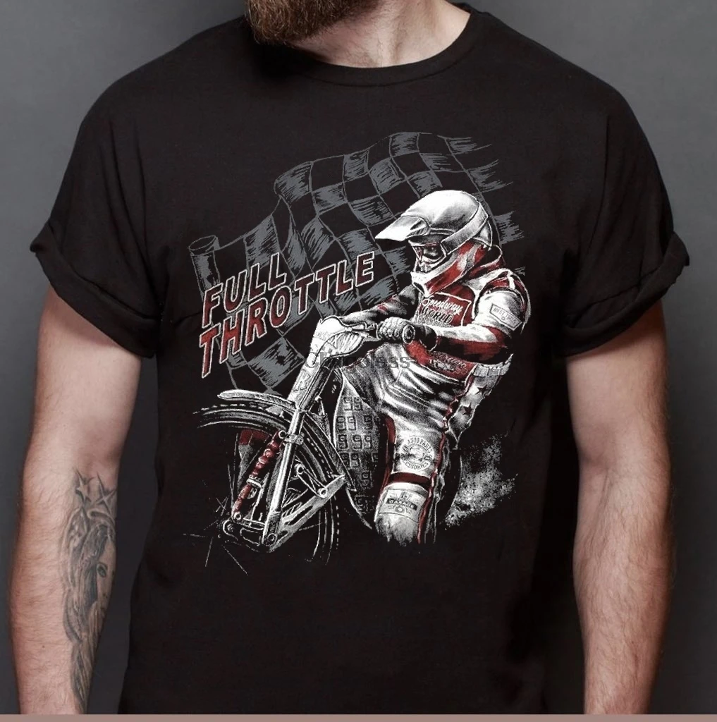 New world speedway full throttle Fashion Tee Shirt motorcycle Cool Men Motorcycle Shirts |