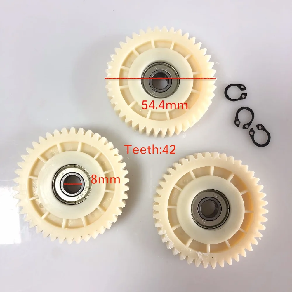 Hub Motor Nylon Gear Set 500W BPM For Electric Bike Engine Spare Part for Replacement 42 Teeth 3PCS with Circlip Ring