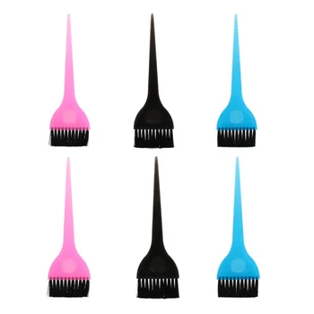 

6pcs Hair Coloring Brush Hair Dyeing Tool Hair Tinting Brush Hairdressing Supplies Accessories for Home Barbershop (Black + Blue