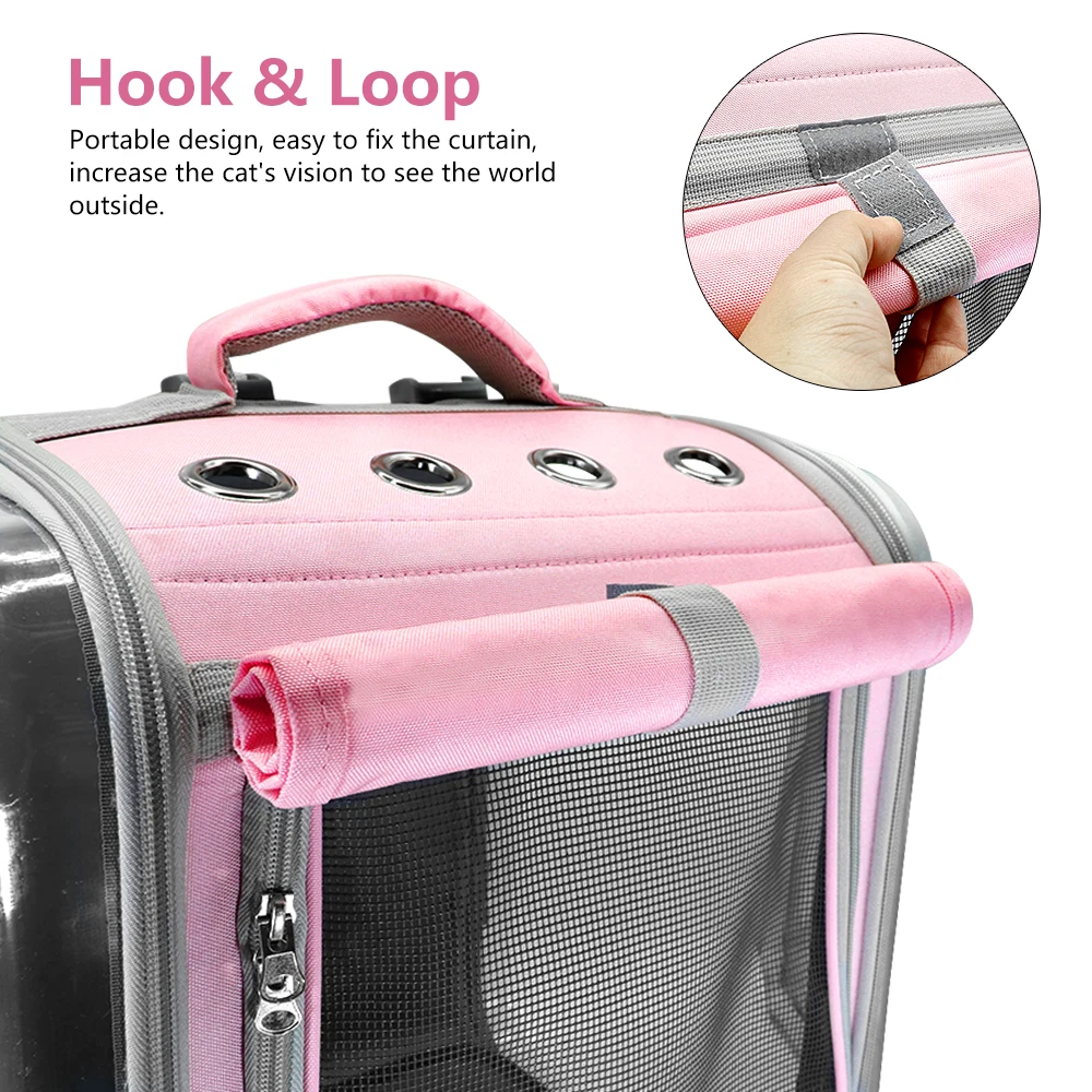Breathable Cat Backpack Large Capacity Puppy Dog Transparent Carrying Bag Outdoor Travel Portable Pet Carrier Cats Shoulders Bag pet carrier bag pet carrier backpack pet bag