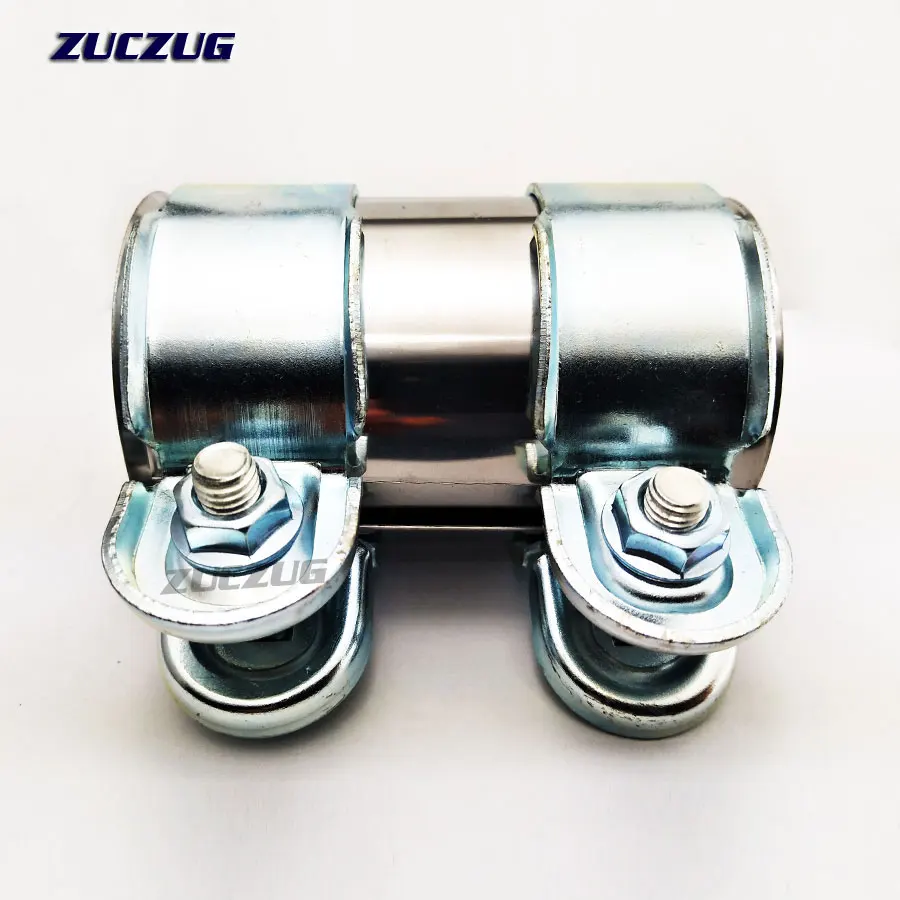 Exhaust Pipe Connector 1.5-3.0" Exhaust Pipe Connector Tube Adapter Joiner Sleeve Clamp Tube Pipe Connector Joiner length 95mm