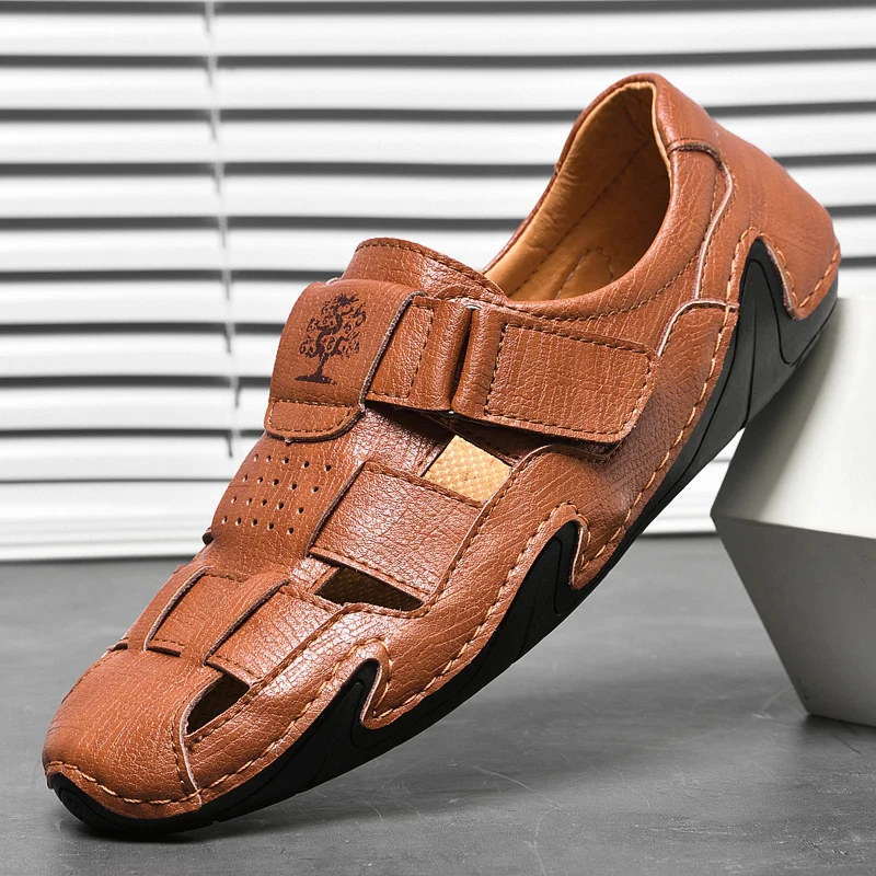PROD 1005002934733587 New Mens Sandals Summer Beach Wading Sandals
Comfortable Men Shoes Genuine Leather Sandals Soft Outdoor Walking Men
Sneakers