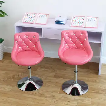 

European bar stool chair lift swivel chair bar stool beauty dressing backrest dining chair makeup artist chair