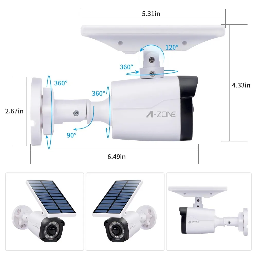 Поддельная камера солнечной энергии Открытый Моделирование манекен камера водонепроницаемый безопасности CCTV контрольная пуля с мигающим