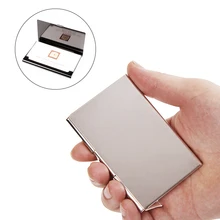 Водонепроницаемый Серебряный Алюминиевый металлический чехол из нержавеющей стали, визитница для кредитных карт, чехол-Органайзер