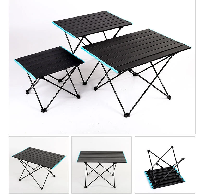 Aluminum Folding Camping Table with Carrying Bag Indoor Outdoor Portable Table Picnic, BBQ, Beach, Hiking, Travel, Fishing Desk outdoor furniture at home depot