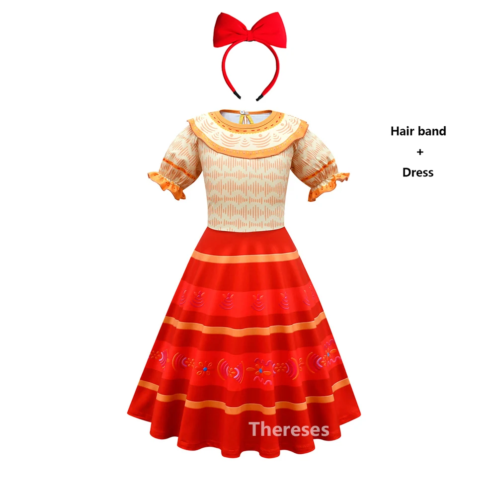 Encanto Cosplay Costume Dresses For Girl Dress Girls Fancy Dresses Halloween Princess Dress Children Party Birthday Outfits
