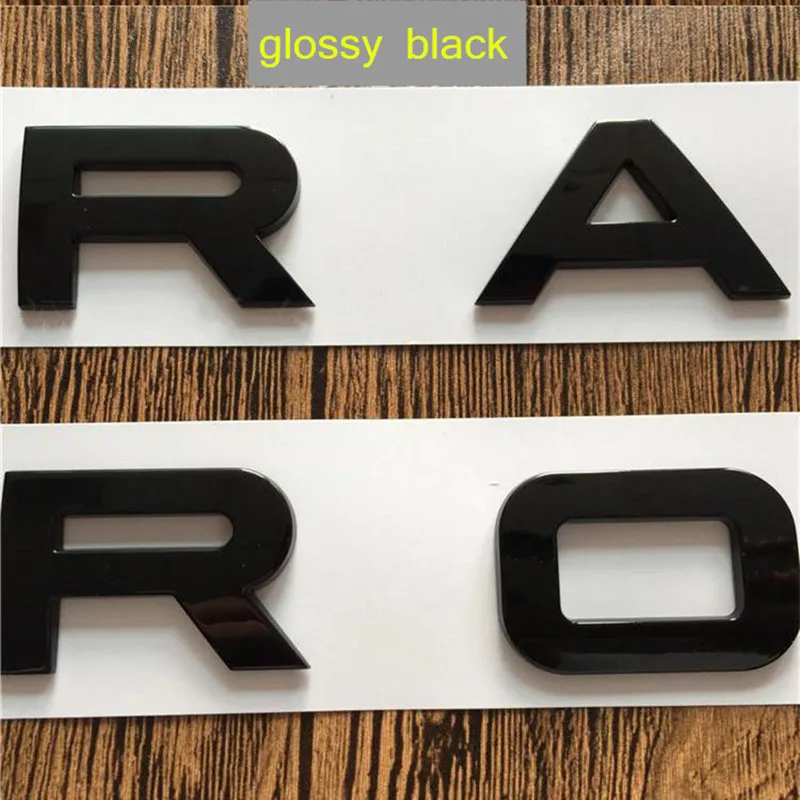 glossy black Хромированные серебряные буквы автомобильный Стайлинг Передняя Задняя крышка значок наклейка спортивный стиль чехол Аксессуары для LAND RANGE ROVER глянцевый черный - Название цвета: glossy black