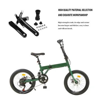 

MTB Road Bike Left Right Crank 9/10/11 Speed Folding Bike 130BCD 170mm Arm Crank Bike Bicycle Accessories Black/Red/Silver