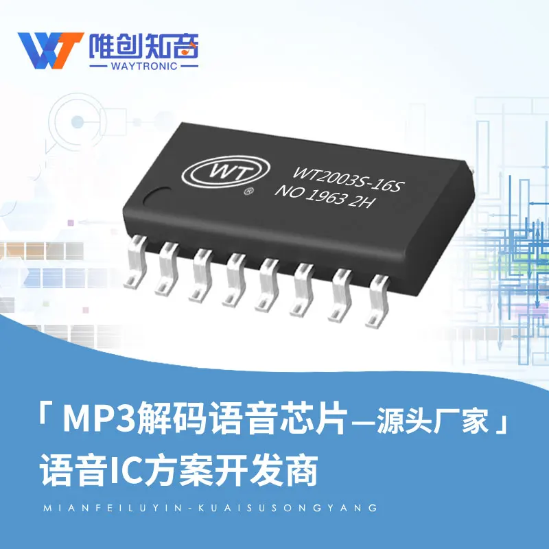 WT2003S-16S аналоговый U-диск USB загрузка высококачественного Mp3 аудио декодирования