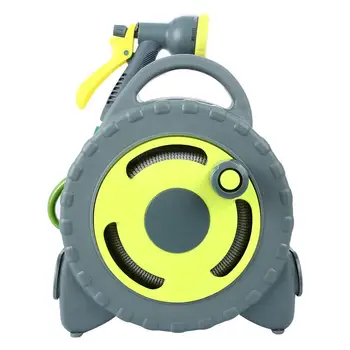 

Portable Car Washing Water Pipe Set 50FT Telescopic Water Pipe Portable Pipe Winding Frame Gray With Packaging