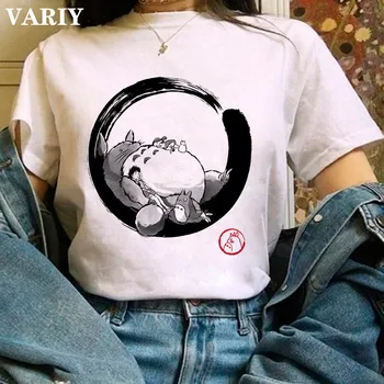 

Cute Anime Graphic Totoro Studio Ghibli T Shirt Women Harajuku Kawaii Miyazaki T-shirt 90s Tshirt Fashion Top Tees Female