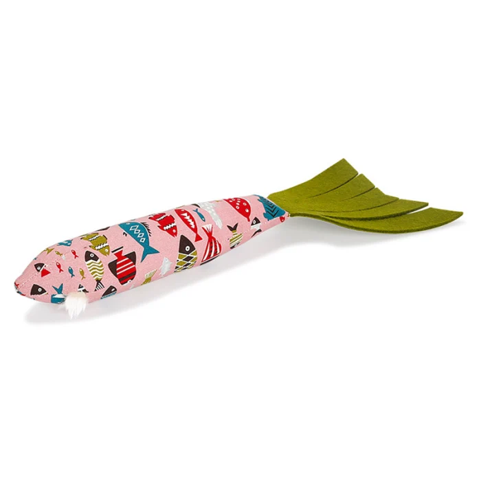 Игрушки для кошек Catnip кошки жевательные игрушки Рыба Форма Подушка игрушка с шумом бумага MYDING