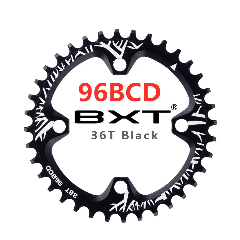 MTB шатун для дорожного велосипеда 96BCD/104BCD круглой формы узкий широкий 32 T/34 T/36 T/38 T круг коленчатого вала одна пластина цепного колеса части цикла - Цвет: 96BCD  36T