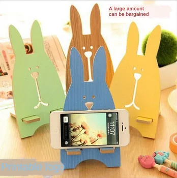 

Rabbit Mobile Phone Holder Creative Wooden Lazy Bedside Prison Rabbit Mobile Phone Holder 55g