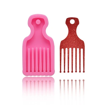 

Keychain Pendant Resin Mold Comb Heart Bottle T-shirt Silicone Molds Craft Tools F3MF