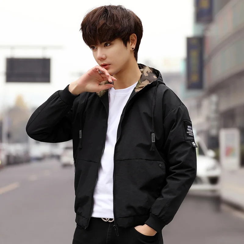 Great Value 2019 Hooded Jackets Men New Patchwork Color Block Pullover Jacket Fashion Tracksuit Coat Men Hip Hop Streetwear Jacket Men