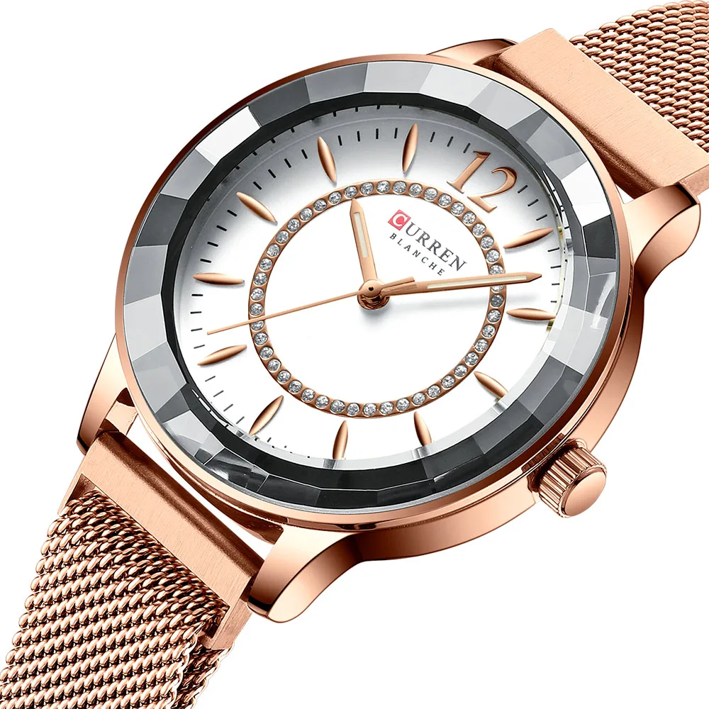 

2019 Curren Women Watches Rose Gold Bracelet Stainless Steel Sport Watch Women Waterproof Luxury Quartz Women's Wristwatches