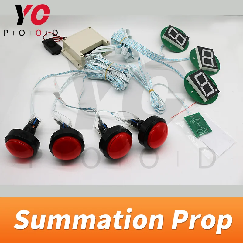 YOPOOD Summation Prop Real Life Escape Room нажмите на кнопки, которые являются несколькими для общего количества приключений игры