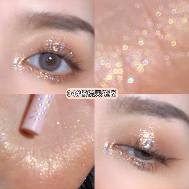 Diamond Eyeshadow Stick Face Makeup Highlighter Silkworm Pen Waterproof Long Lasting Rose Gold Champagne Eyeliner Pencil