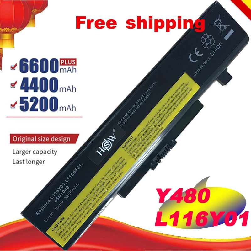 Аккумулятор для ноутбука LENOVO G580 Z380 Y480 G480 V480 Y580 L11S6Y01 L11L6Y01 L11O6Y01 L11S6F01 L11P6R01 бесплатная