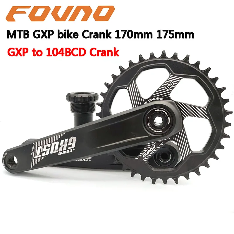Fovno Gxp Bicycle Crank Gxp To 104 Bcd Mountain Bike Crankset Aluminum