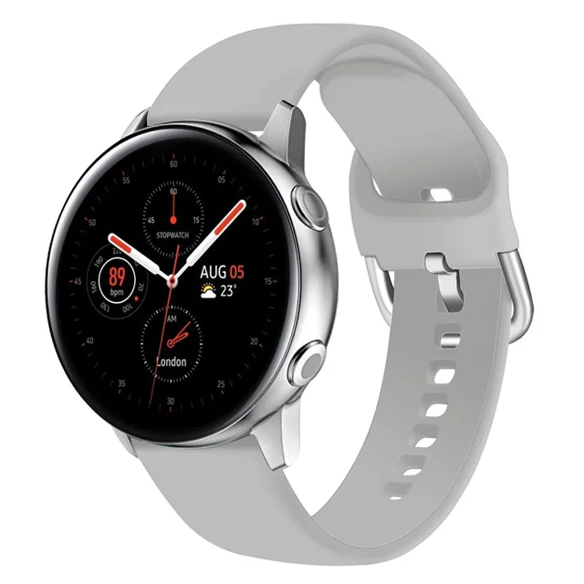 Мягкий силиконовый ремешок для часов samsung Galaxy Watch Active 2 40 мм 44 мм спортивный водонепроницаемый женский мужской браслет