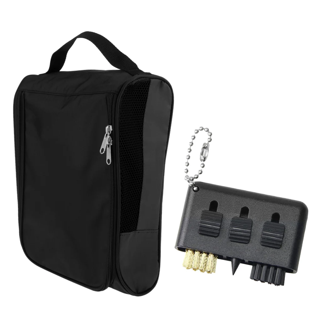 Multi-functional Golf Cleaning Clean Brush & Shoes Storage Bag Pouch Holder