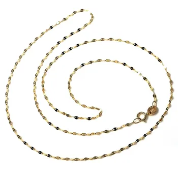 

18k gold chain Curb Chain combined Diamond 45cm. [AA2686]