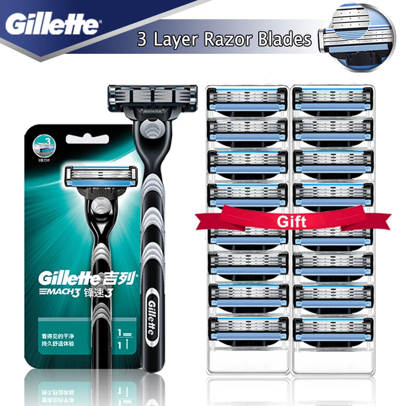 Discount Razor-Case Blades Shaving-Machine Cassettes Beard Safety Gillette Straight Face for Men JlwjeWgWOMD