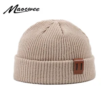 Новая осенне-зимняя шляпа вязаная шапка для детей и взрослых, Мягкая Теплая Шапка-бини для девочек, вязаные крючком эластичные вязаные шапки, Женская Повседневная теплая шапка