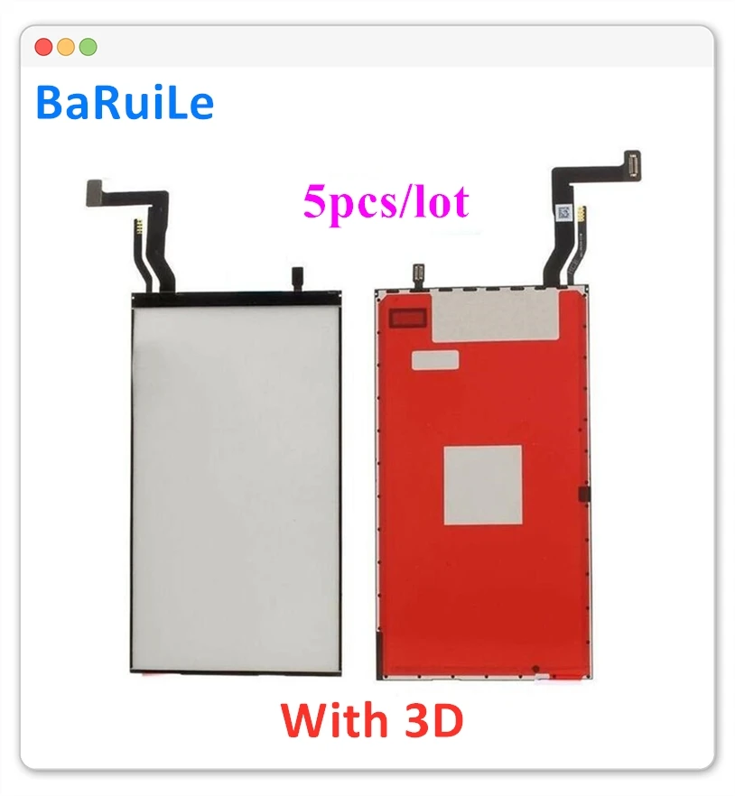 Пленка для подсветки BaRuiLe 3D iPhone 7 8 6S Plus ЖК дисплей с сенсорным подсветкой гибкий