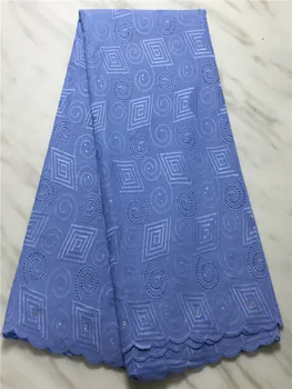 

Best Selling Swiss Voile Lace fabric for Women Dress/ High Quality blue stone Embroidered African Lace Fabric FP-1013