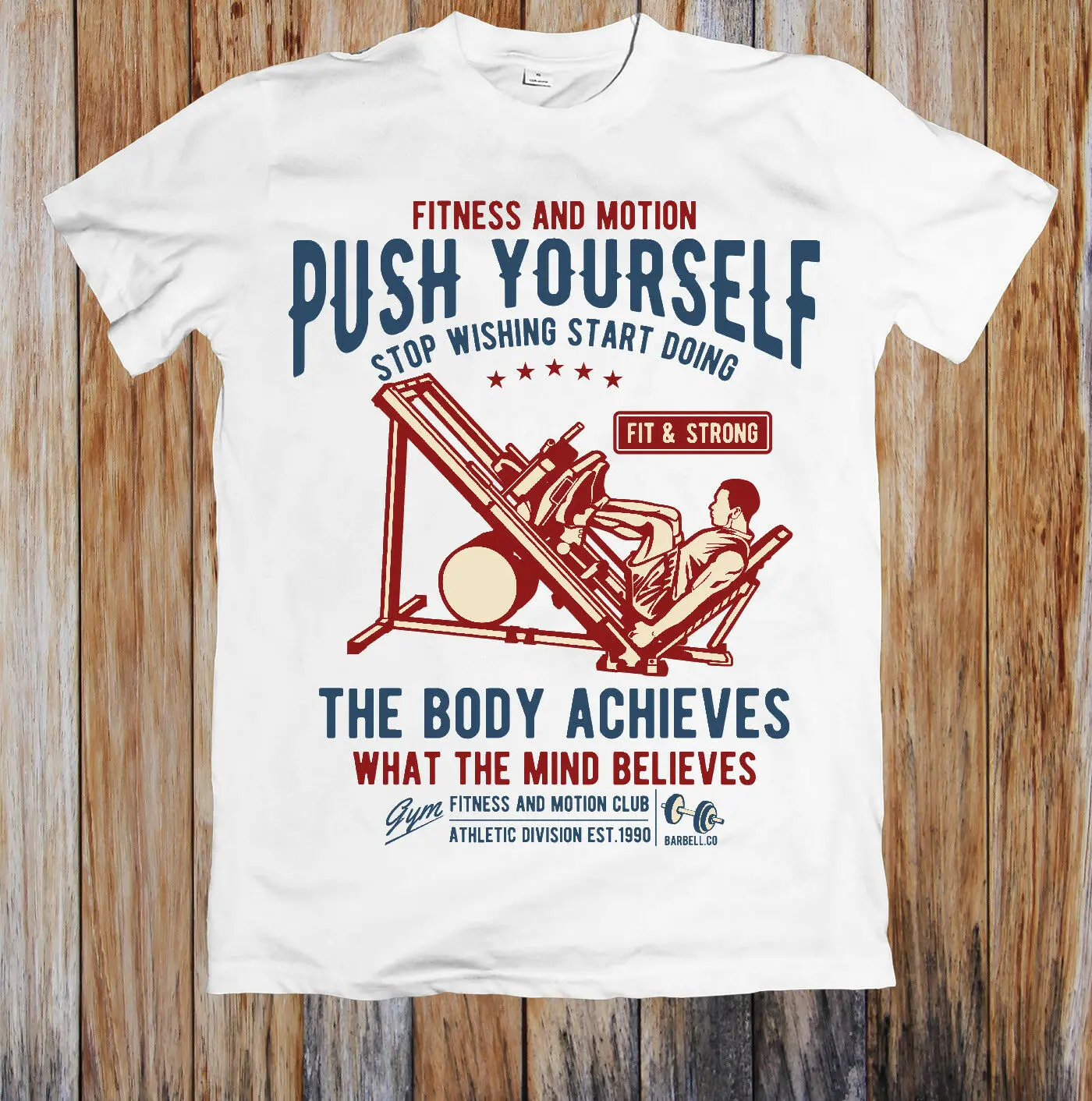 Футболка унисекс PUSH YOURSELF THE BODY ACHIEVES |