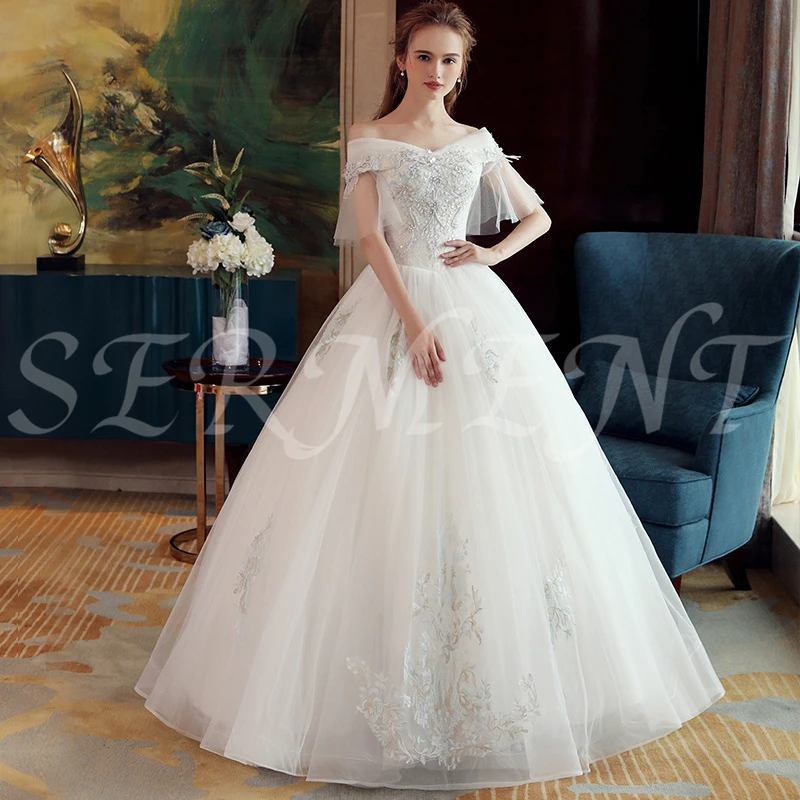 SERMENT свадебное платье для съемки в саду Стразы отделанный бисером ярусный паттем без бретелек на спине на шнуровке с открытыми плечами на заказ большие размеры