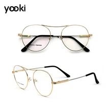 Модный дизайн титановые очки оправа мужские металлические винтажные круглые очки по рецепту при близорукости оптические очки EJ038-540