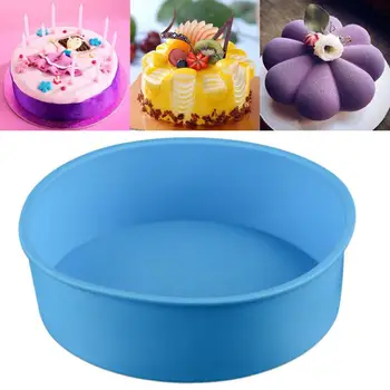 

Food Grade Silicone 6/8/9 Inch Cake Mold Silicone Round Mousse Bread Muffin Pan Bakeware Mould Baking Tray Cake Decorating Tools