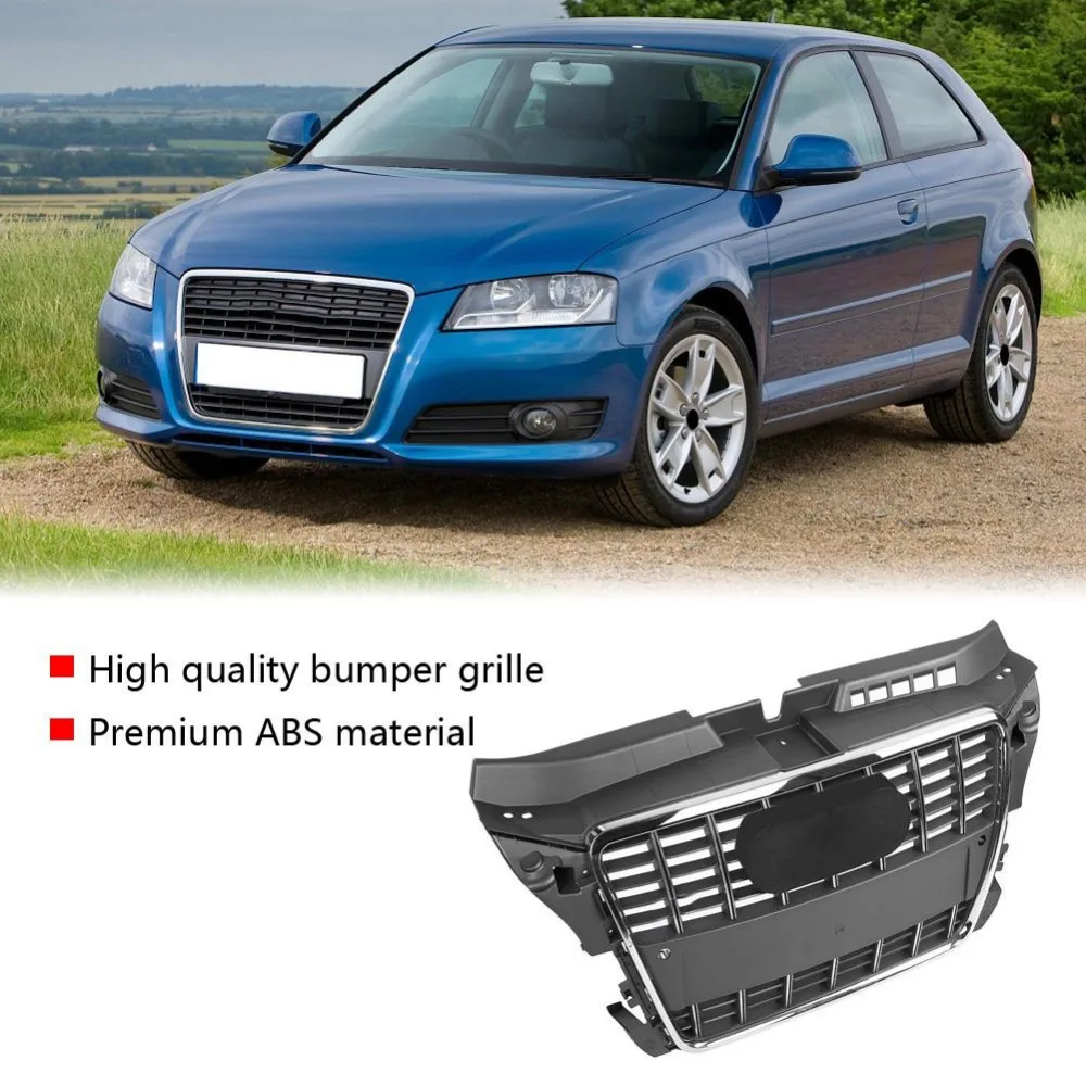 Для A3/S3 Стиль передняя решетка бампера Решетка капота для Audi A3/S3 8P 2009-2013