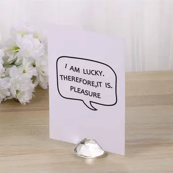 

4pcs Exquisite Diamond Message Folder Clip Creative Crystal Note Holder Beautiful Memo Photo Stand for Party Wedding