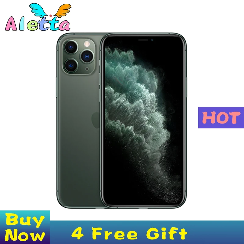 Разблокированный Apple iPhone 11 Pro 5 8 inch Face ID NFC ROM 64 Гб/256 Гб Смартфон A13 гекса core