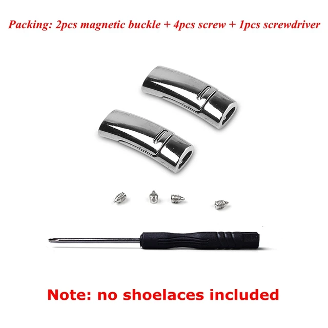 2021 New Magnetic Shoe laces Elastic No tie Shoelaces for Sneakers 24 Color Lazy Shoelace Lock One Size Fits All Kids & Adult Silver lock